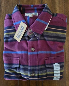 Duluth Trading Burly Weight Chamois Flannel Shirt Men Large New with Tags - Picture 1 of 10