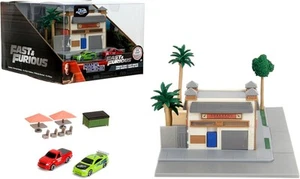 Fast & Furious Toretto's Market & Cafe Nanoscene & 2 1.65" Die-cast One Size - Picture 1 of 8