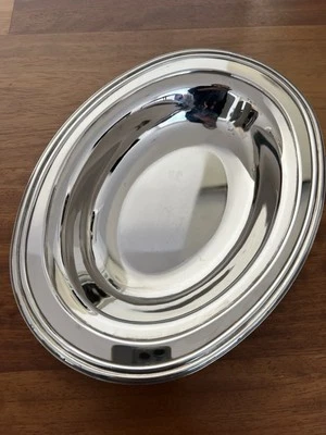 Versilberte Schale Dekoschale oval  - Bild 1 von 4