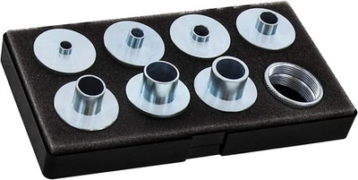 Milescraft Metal Bushing Set – 7 Carbon‑Steel One‑Piece Guide Bushings, TurnLock - Image 1 of 4