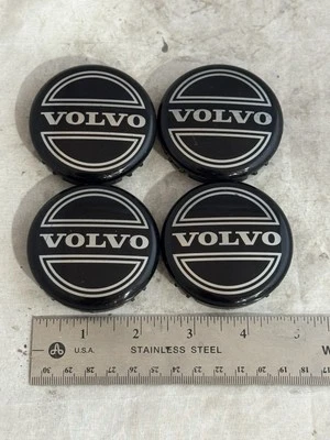 SET of 4 Volvo V90 S40 S60 S80 XC60 Black Wheel Center Hub Cover Cap OE 8646379 - Image 1 of 4