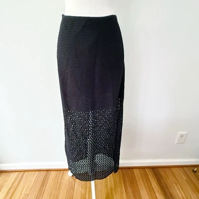 Maxi Falda Massimo Dutti Nueva con Etiquetas Mujeres Crochet Pequeña Vacaciones Gótico Capricho Resort Foto 1 de 4