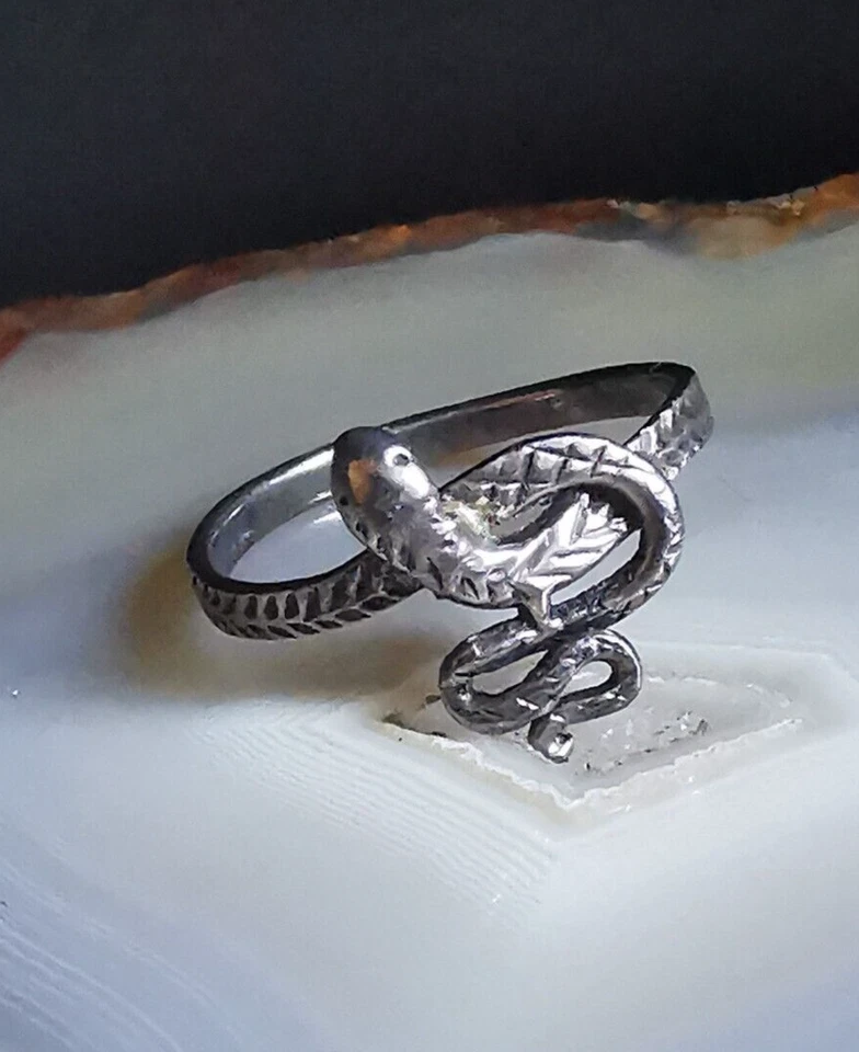 Ring Silber 925  Schlange anmutig attraktiv 19 mm sinnlich schön - Bild 1 von 4