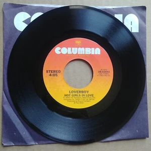 LOVERBOY Hot Girls In Love 45 7" POP ROCK Record Vinyl Columbia Records 1983 - Picture 1 of 2