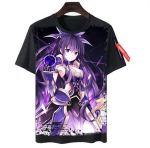 DATE A LIVE Cosplay Anime Manga T-Shirt Shirt Kostüme Schwarz Polyester - Picture 1 of 2
