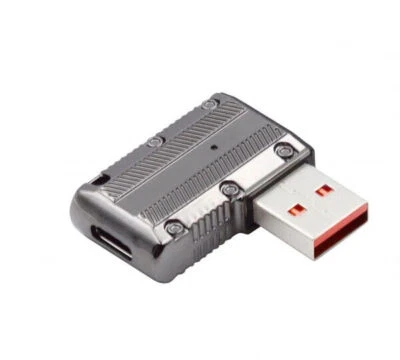 USB A 3.0 to USB C 3.1 Data Power Adapter 10Gbps | Right Angle Male to Female  - Image 1 of 4