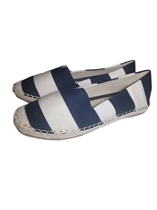 Weeboo Wharf Side Slip On Canvas Comfort Flats Navy/Ivory Size 11 - Picture 1 of 11