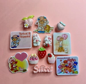 Strawberry& Apricot Acrylic & resin Shoe charms x 13 - Picture 1 of 3