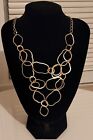Coldwater Creek Multi Layer Gold Tone Chain Link Necklace Evening Formal Jewelry