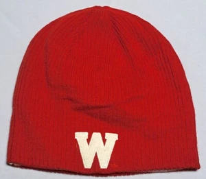 Wisconsin Badgers NCAA Reversible Winter Beanie Stocking Cap Knit Hat NWT - Picture 1 of 6