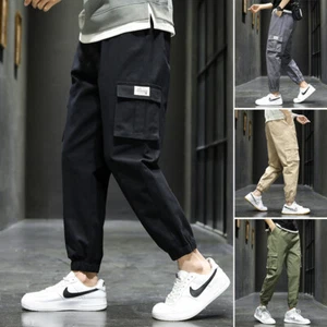 Herren Freizeit Jogginghose Hose Cargo Kampfhose Chino Aktiv Sport Sweatpants - Bild 1 von 16