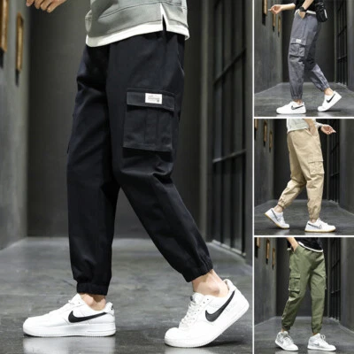 Men's Casual Joggers Pants Cargo Combat Trousers Chino Active Sports Sweatpants - Image 1 of 4