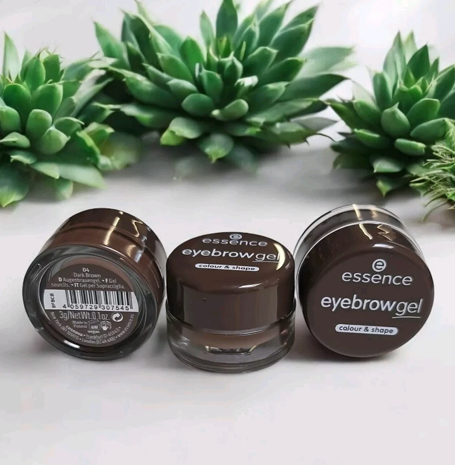3×essence eyebrow gel COLOUR & SHAPE Augenbrauen Gel 04 Dark Brown 3x 3g .NEU