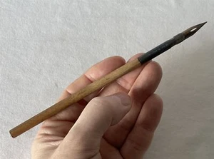 Vintage Dip Pen Holder - Wooden Shaft with Nib (17cm Long) #386 - Imagen 1 de 7