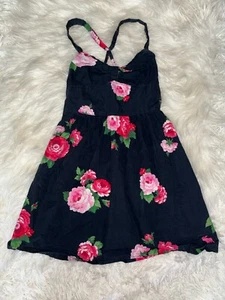 Abercrombie Kids Girls Sz. L Navy Floral Sundress. Pretty - Picture 1 of 10