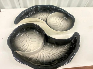 2 x Vintage Mid Century California Valley Vista 700 Keramik Blatt Servierplatten - Bild 1 von 9