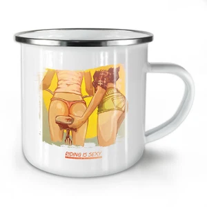 Taza Wellcoda Montar Bicicleta Hot Girl Botín Esmalte 10oz - Imagen 1 de 4