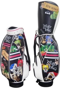 DULLY NA DOG DDCB-01 Dalina Dog 9 Type Pull On Golf Caddy Bag Black New - Picture 1 of 5