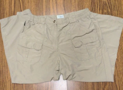 L.L. Pantalones Bean Nylon Beige Performance Calce Recto Talla 34 X 25 Grande Regular Foto 1 de 4