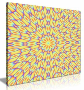 Pyschedelic Trippy Abstraktes Muster Leinwand Wandbild Bild Druck - Bild 1 von 5