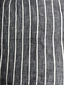 100% pure washed Linen stripe Fabric - per metre - Picture 1 of 1