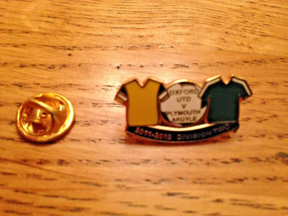 Oxford United V Plymouth Argyle - Match Badge - 2011-2012 Season - Brand New - Image 1 of 1