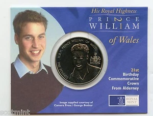 Prinz Williams 21. Geburtstag Stempelglanz £5 Münze 2003 - Bild 1 von 2