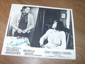 GLENDA JACKSON-ORIGINAL SIGNED STILL FROM THE FILM  THE TRIPLE ECHO 10"X8"