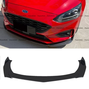 For Ford Focus UNIVERSAL Front Bumper Lip Spoiler Splitter Glossy Black - Picture 1 of 10