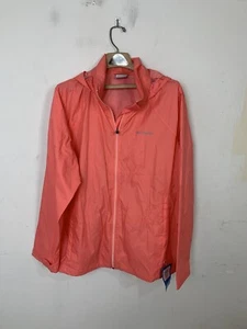 Columbia Womens Jacket 2X Pink Packable Lightweight Hooded Full Zip Windbreaker - Picture 1 of 10