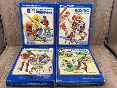 Intellivision 4 Game Lot w/Boxes Sports Golf Baseball Soccer Boxing - Image 1 of 4