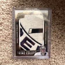 Marc Andre Fleury Panini Prime Colors Logo /38 THROWBACK JERSEY FELT PATCH
