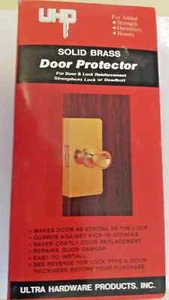 Protector de puerta de latón macizo de 9" NOS Ultra Hardware Products para puerta de 1-3/4" 59020 - Imagen 1 de 1