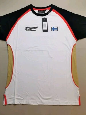 LOTUS F1 TEAM Mens UK M 2012-13 Kimi Raikkonen No9 T-Shirt NEW 100% Cotton White - Image 1 of 4