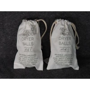 Juego de 4 bolas secadoras de lana de fieltro blancas reutilizables sin perfume sin tintes se secan más rápido  - Imagen 1 de 4