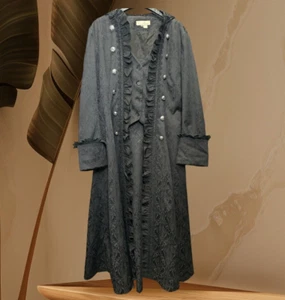 Victorian Black Steampunk  Game Of Thrones Captain Hook Pirate Witch Size XXL - Picture 1 of 10