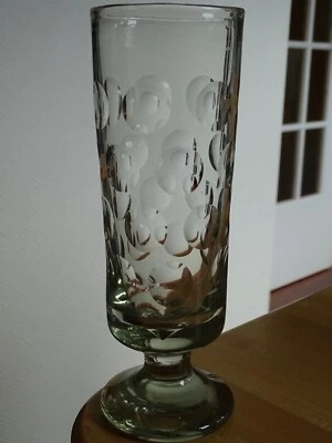 1 ANCIEN GRAND VERRE A ABSINTHE BIERE VERRE  SOUFFLER 19 EME ht 22 cm 1/2 litre - Photo 1/4