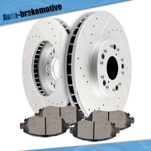 FRONT DRILLED SLOTTED BRAKE ROTORS & CERAMIC PADS FOR LEXUS GS300 IS300 SC430 US - Foto 1 di 8