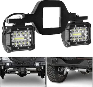 Luces de trabajo LED combinadas de 4" + soporte de montaje enganche de remolque vainas inversas de respaldo - Imagen 1 de 13