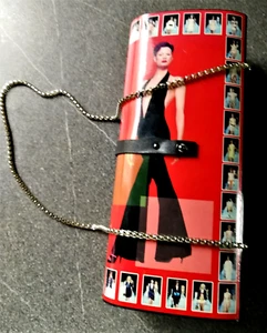 Vintage Handtasche Clutch Fashion Show London 2003-2004 Spring/Summer, rot/bunt - Bild 1 von 10