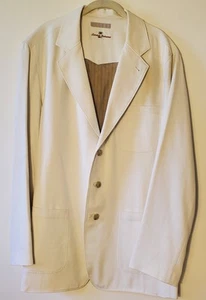 Tommy Bahama Hombres Grande Blazer Chaqueta Abrigo Marfil 3 Botones Seda Ventilado - Imagen 1 de 16