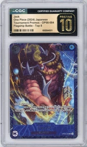 JACK OP08-084 Tourny Promo TOP 8 Flagship JAPANESE One Piece TCG CGC PRISTINE 10 - Picture 1 of 3