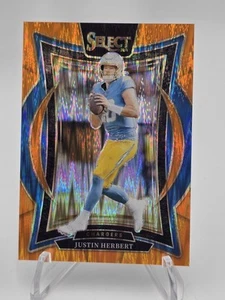 Justin Herbert 41 Select Orange Prizm Shock Concourse Los Angeles Chargers /499 - Picture 1 of 2