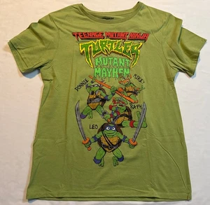 T-shirt TMNT Teenage Mutant Ninja Turtles Mutant Mayhem verde taglia M Nickelodeon - Foto 1 di 3
