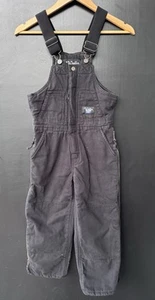 Walls Black Insulated Blizzard Pruf Heavy Duty Canvas Overalls Youth Sz M (8/10) - Picture 1 of 7