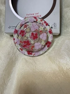 PopSockets Magnetic Phone Grip with MagSafe, Magnetic Adapter Ring Floral Pink - Zdjęcie 1 z 4