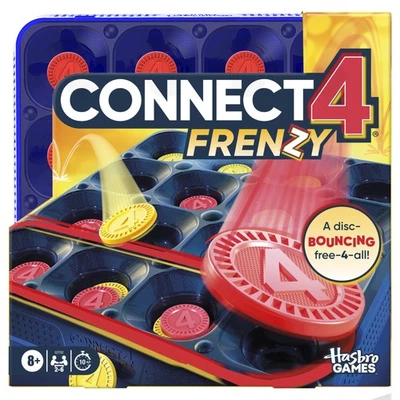 Connect 4 Frenzy Game   Bounce Discs 4 The Win   Family Party Games for Kids, Te - Image 1 of 4