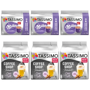 TASSIMO Kapseln Choco-Chai-Paket je 3 Packungen Milka & Chai Latte 54 Getränke - Bild 1 von 5