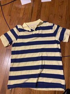 Camicia con colletto a righe Faded Glory taglia L righe gialle e blu - Foto 1 di 3