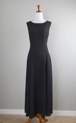 IVAN GRUNDAHL Copenhagen Solid Black Classic Maxi Swing Tank Dress Size 38 - Image 1 of 4